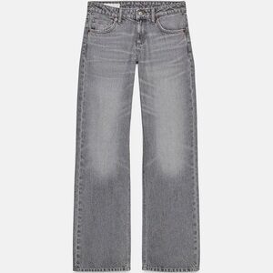 zara low rise gray oversized wide leg boyfriend jean